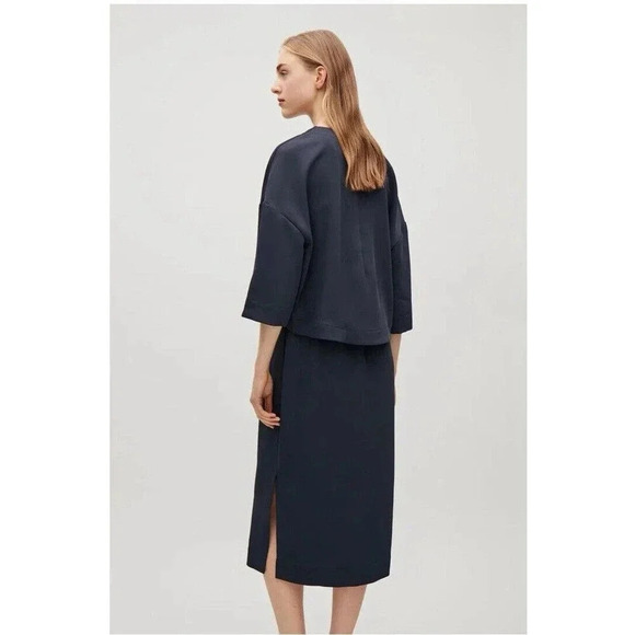COS Navy Midi Dress - Picture 2 of 11